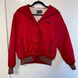 Butwin Red Cape Varsity Jacket “Kelly Clinton”